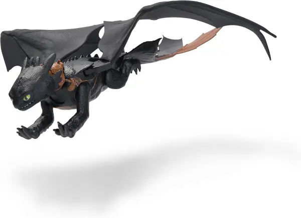 Dreamworks Dragons, How to Train Your Dragon, Ultimate Plasma Blast Toothless Figurine, 25” Wings with Lights & Sounds, Action Figure